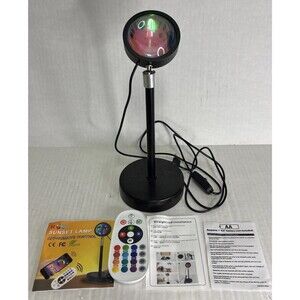 RGB Sunset Lamp Projector, Rainbow Projection Led Lights App +Remote, 16 Colors